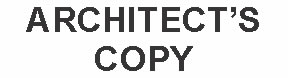 "Architects Copy" stamp